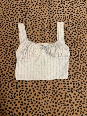 With Jean Floral Corset Top- size medium